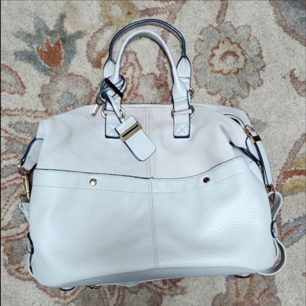 Moda Luxe cream satchel bag